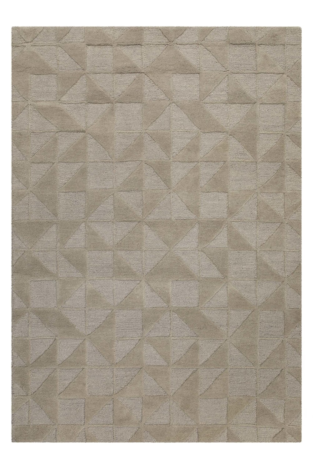Tapis beige sable design tufté main à relief 40x60