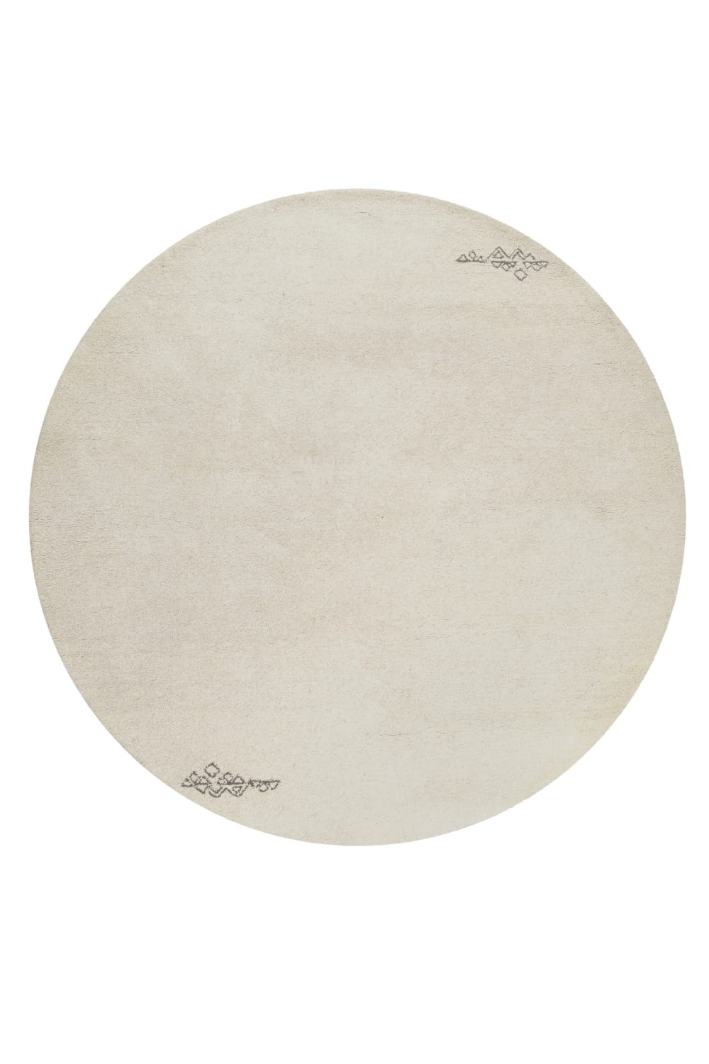 Wecon Home Runder Teppich aus reiner Schurwolle handgetuftet, ecru, 180 rd style modern Beige Öko-Tex Zertifikat
