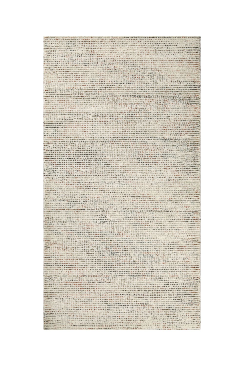 Tapis beige et bleu tufté - main