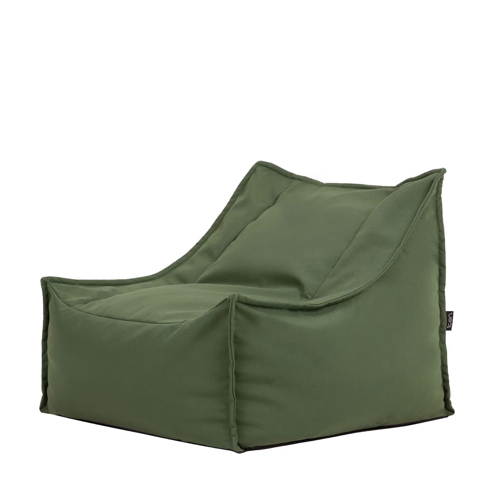 Pouf fauteuil d'extérieur en oléfine toutes saisons vert kaki