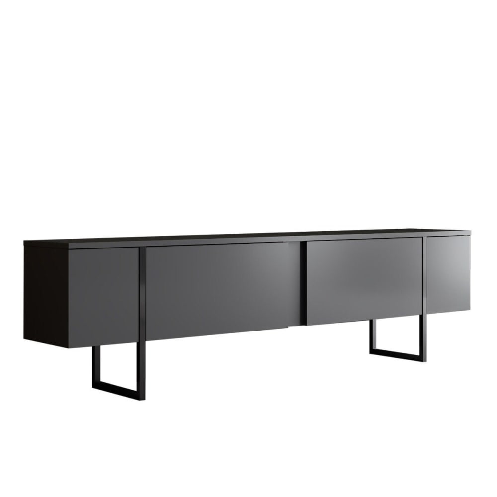 Meuble tv 2 portes rabattables - l180