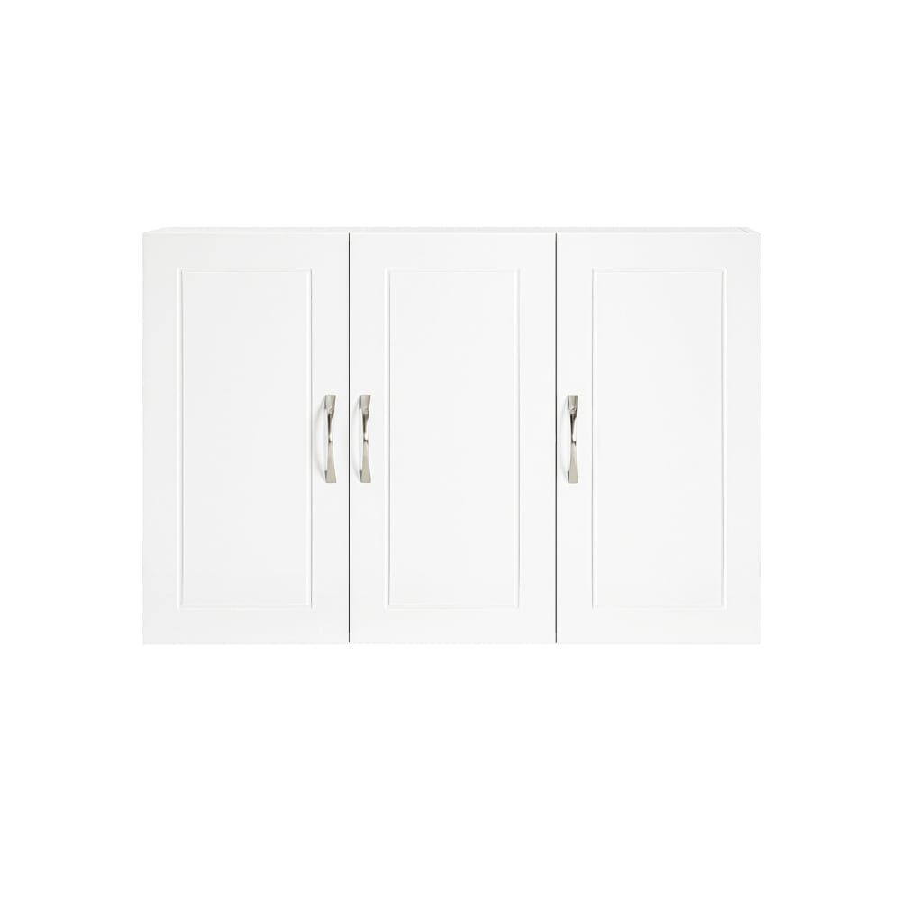 SoBuy Hängeschrank Badschrank mit Zwei Türen aus MDF lakiert Gewicht Weiß Weiß Spanplatte