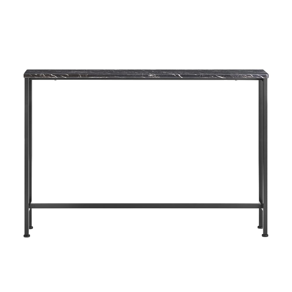 SoBuy Vintage Konsolentisch Metall Flurtisch aus MDF Metall Schwarz Schwarz Spanplatte