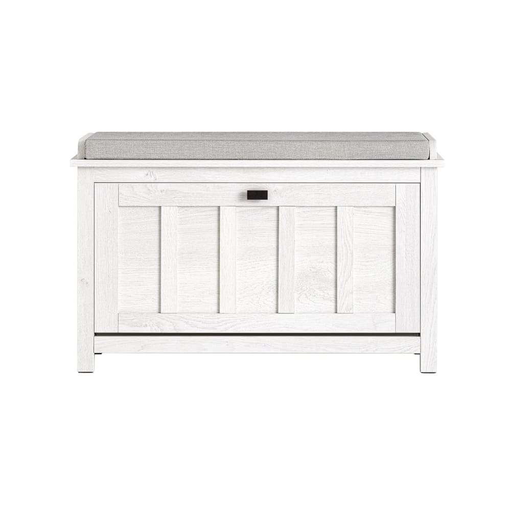 Banc à chaussures avec coussin rembourrée avec 1 abattant vintage