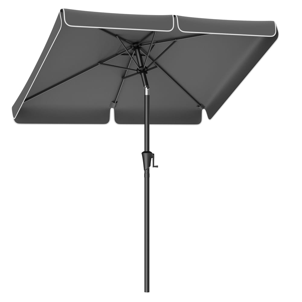Parasol 200 x 150 cm protection solaire upf 50+ sans pied gris