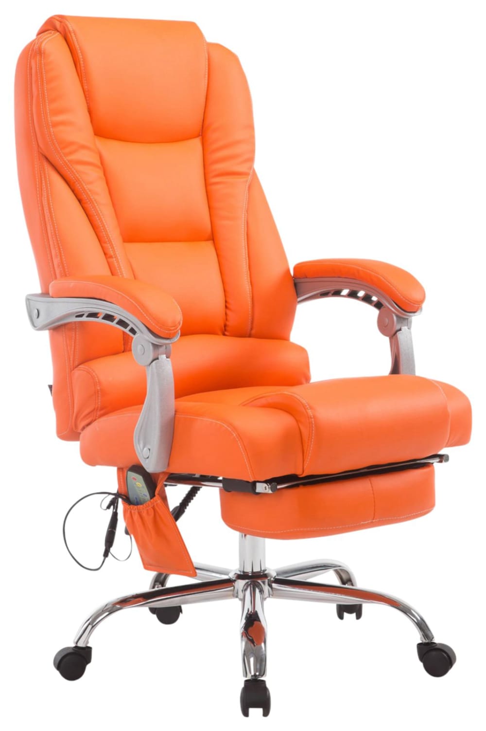 CLP Bürostuhl drehbar mit Massagefunktion aus Kunstleder orange style modern orange Pvc - Polyvinlychlorid