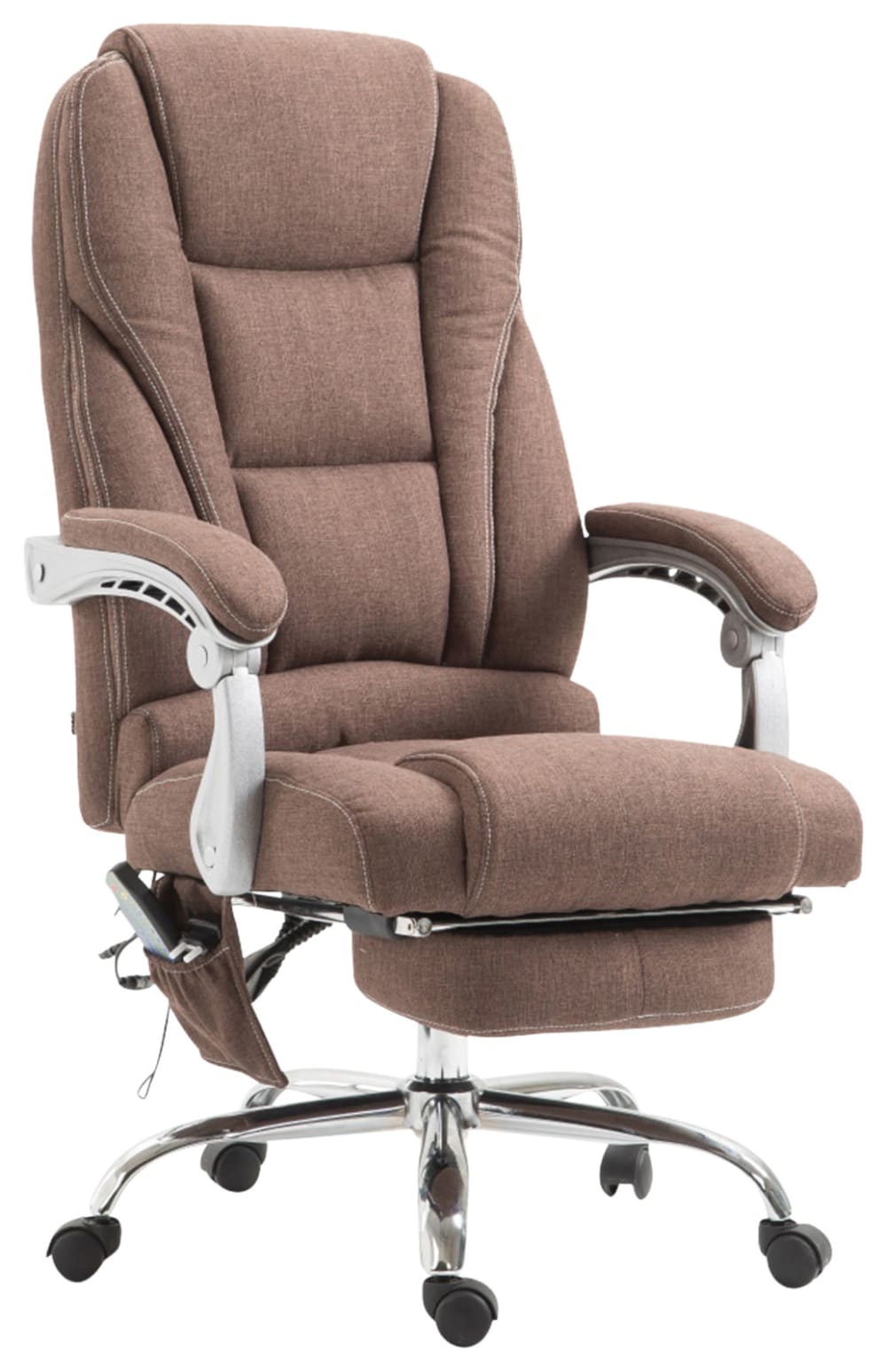 CLP Bürostuhl drehbar mit Massagefunktion aus Stoff braun style modern - Stoff