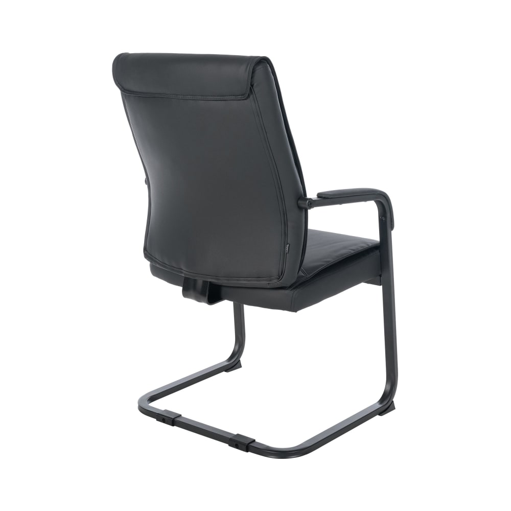 Chaise cantileve avec assise en pvc et synthetique Noir / Noir