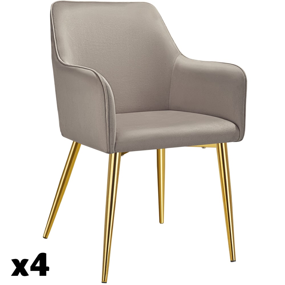 Lot 4 fauteuils aspect - style