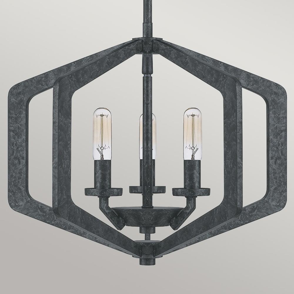 Suspension en acier finition noir ancien — vue 3
