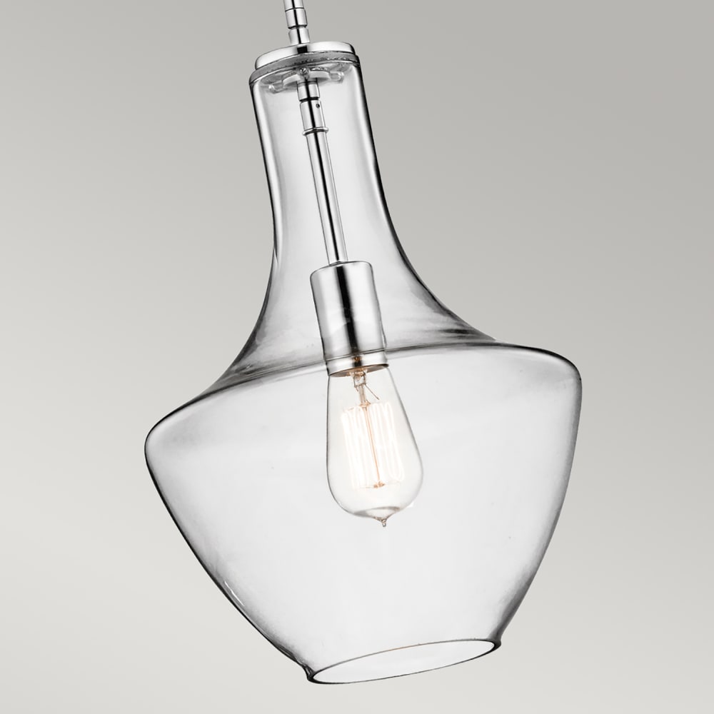 Suspension en acier et verre, finition chrome — vue 4