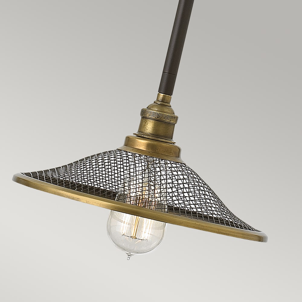 Suspension en acier treillis et acier doux finition bronze buckeye — vue 4