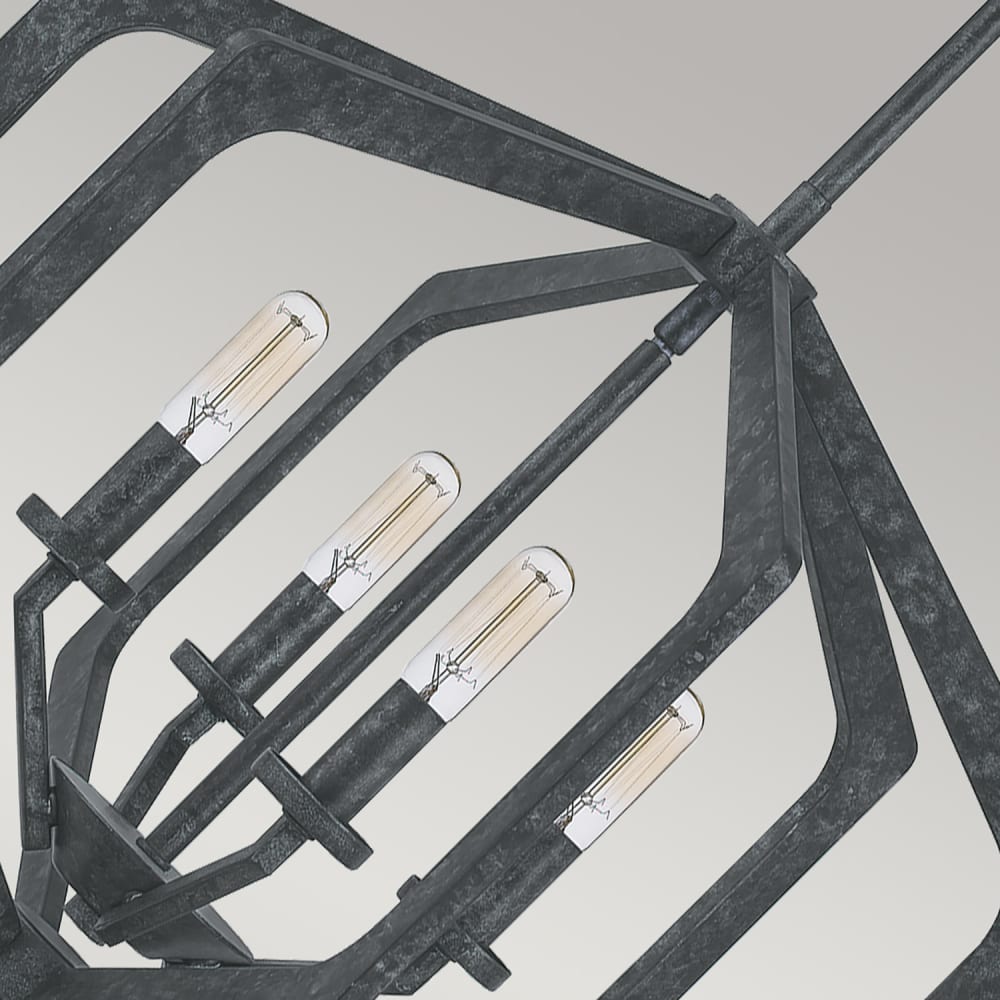 Suspension en acier finition noir ancien — vue 3