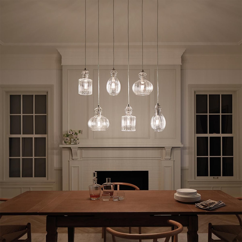 Suspension en verre finition nickel brossé — vue 4
