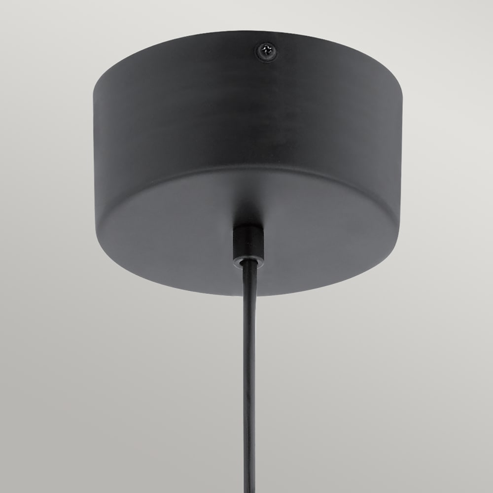 Suspension en alluminium, fer et acrylique finition noir mat — vue 3