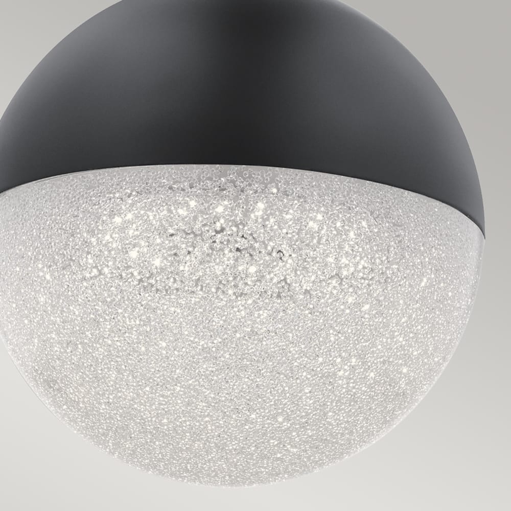 Suspension en alluminium, fer et acrylique finition noir mat — vue 4