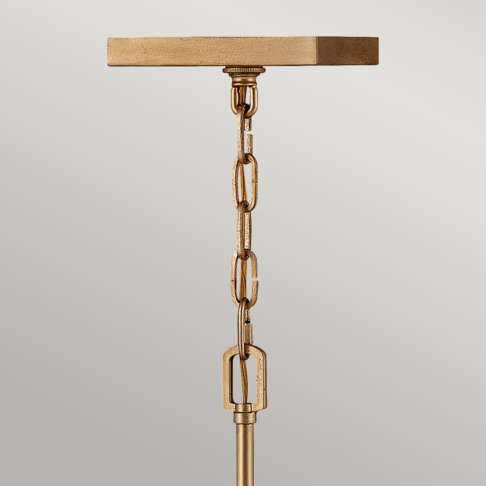 Suspension en acier et cristal finition laiton vieilli — vue 3