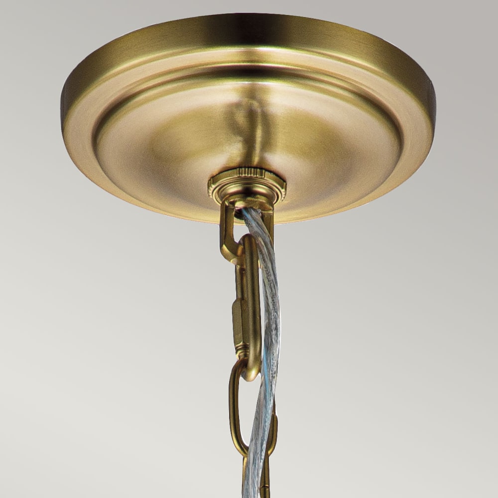 Suspension en acier verre clair laiton bruni — vue 4
