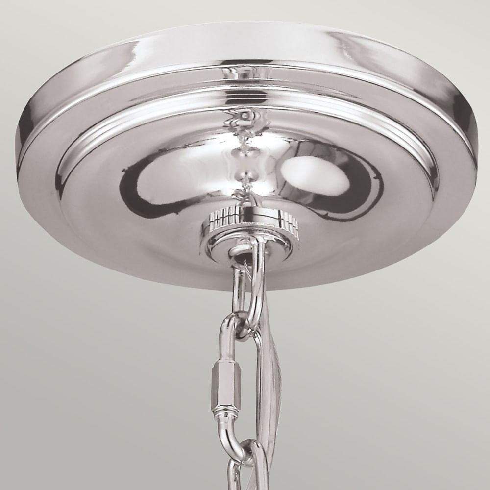 Suspension acier étiré, verre gravé nickel poli — vue 3