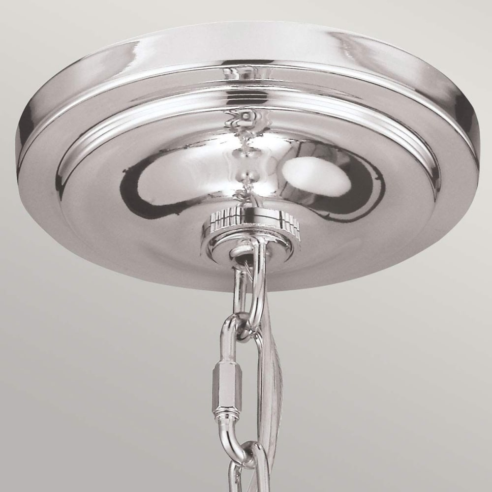 Suspension acier étiré, verre gravé nickel poli — vue 4