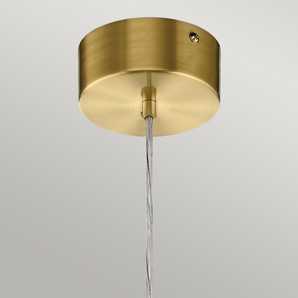 Suspension en alluminium, fer et acrylique finition or champagne — vue 3