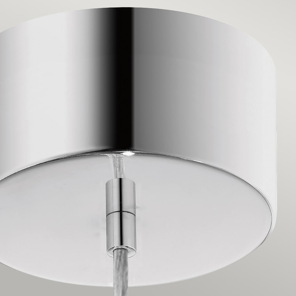 Suspension en alluminium, fer et acrylique finition chrome poli — vue 3