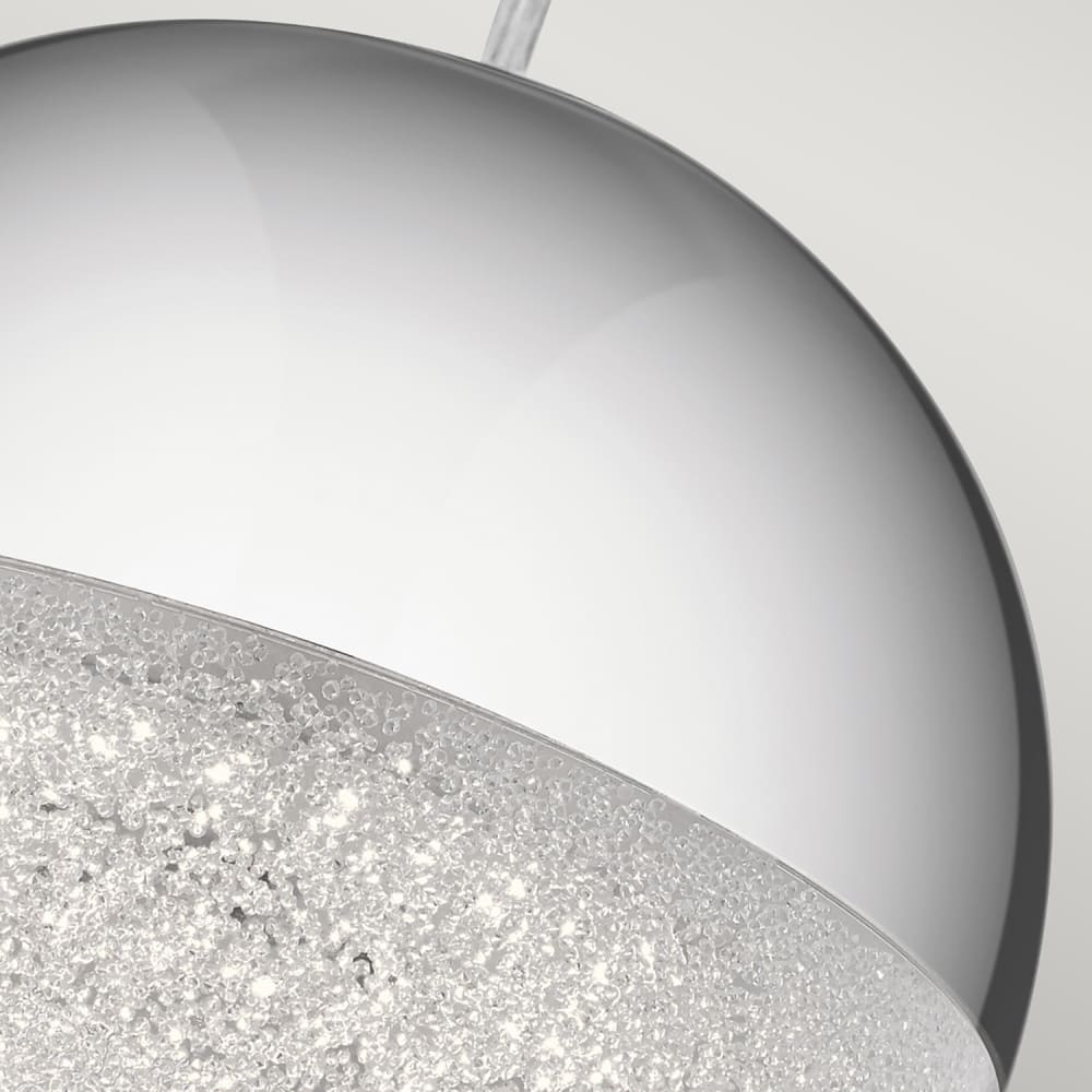 Suspension en alluminium, fer et acrylique finition chrome poli — vue 4