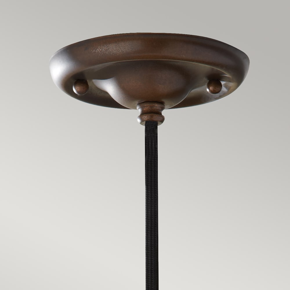Suspension acier bronze astral — vue 3