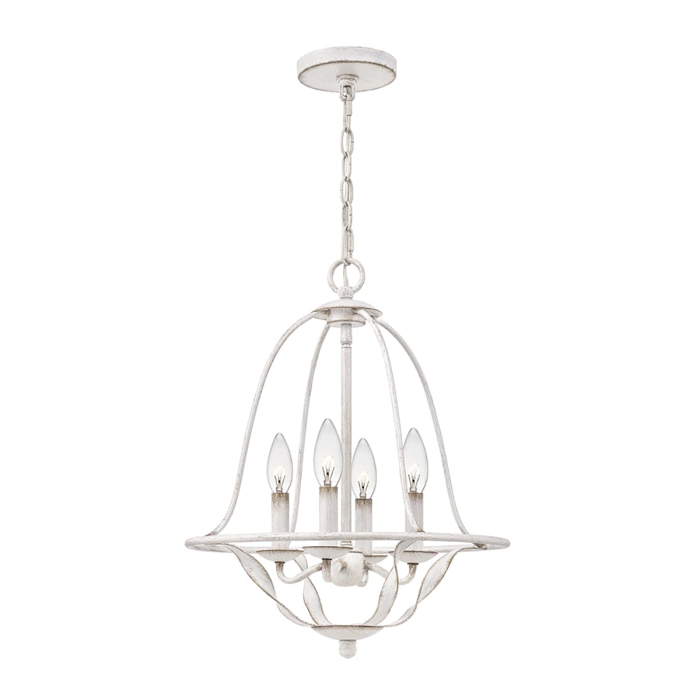 Suspension en acier finition blanc antique