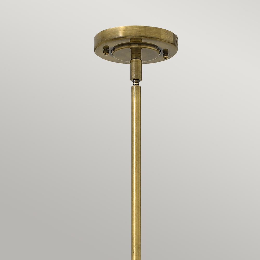 Suspension en verre et acier moulé finition bronze — vue 3