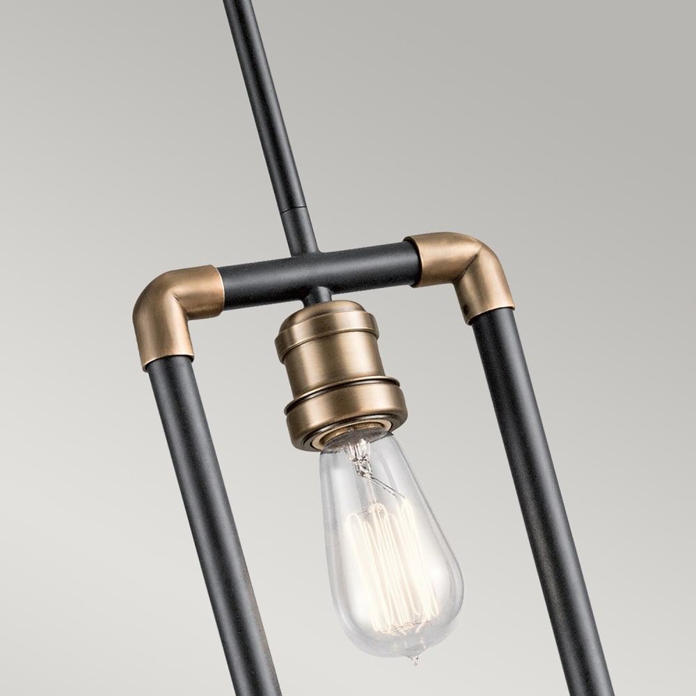 Suspension en acier finition noir et laiton naturel — vue 3