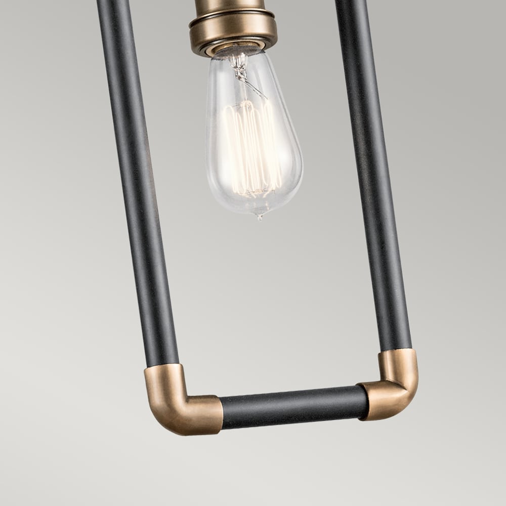 Suspension en acier finition noir et laiton naturel — vue 4