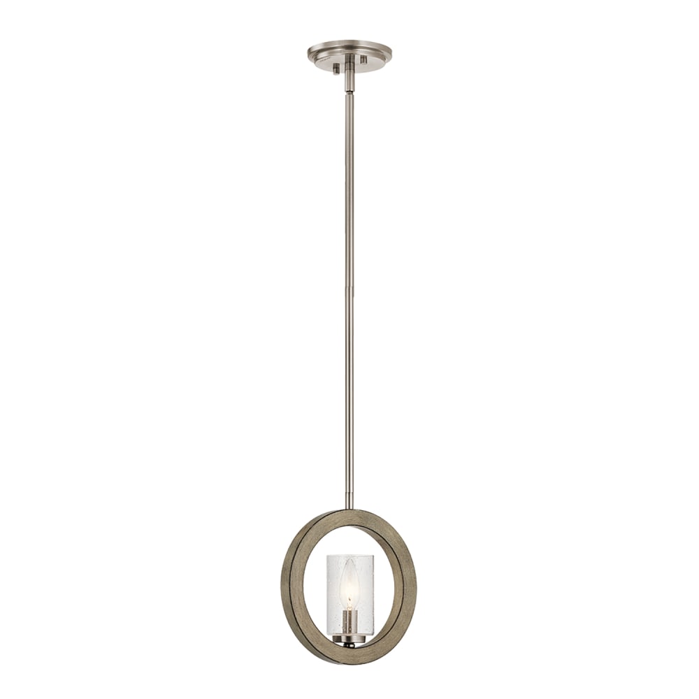 Suspension en acier verre finition gris antique vieilli