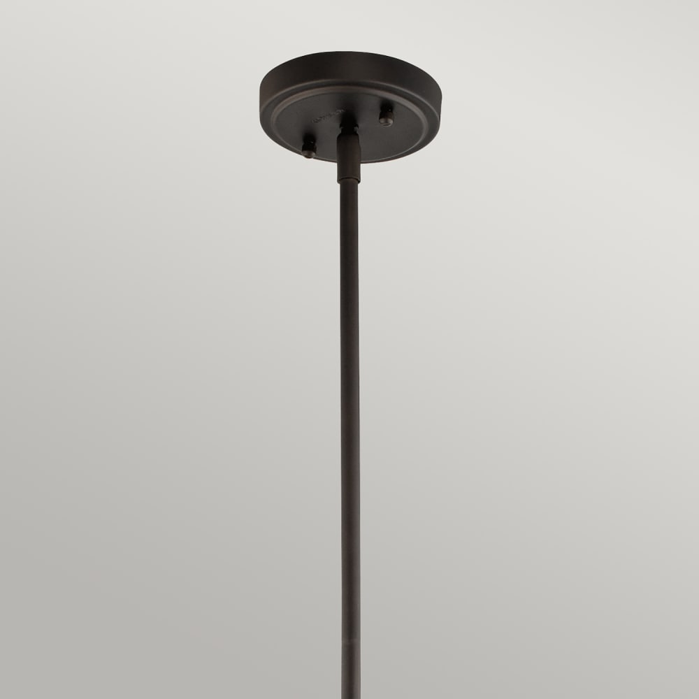 Suspension en acier et verre finition bronze antique — vue 3
