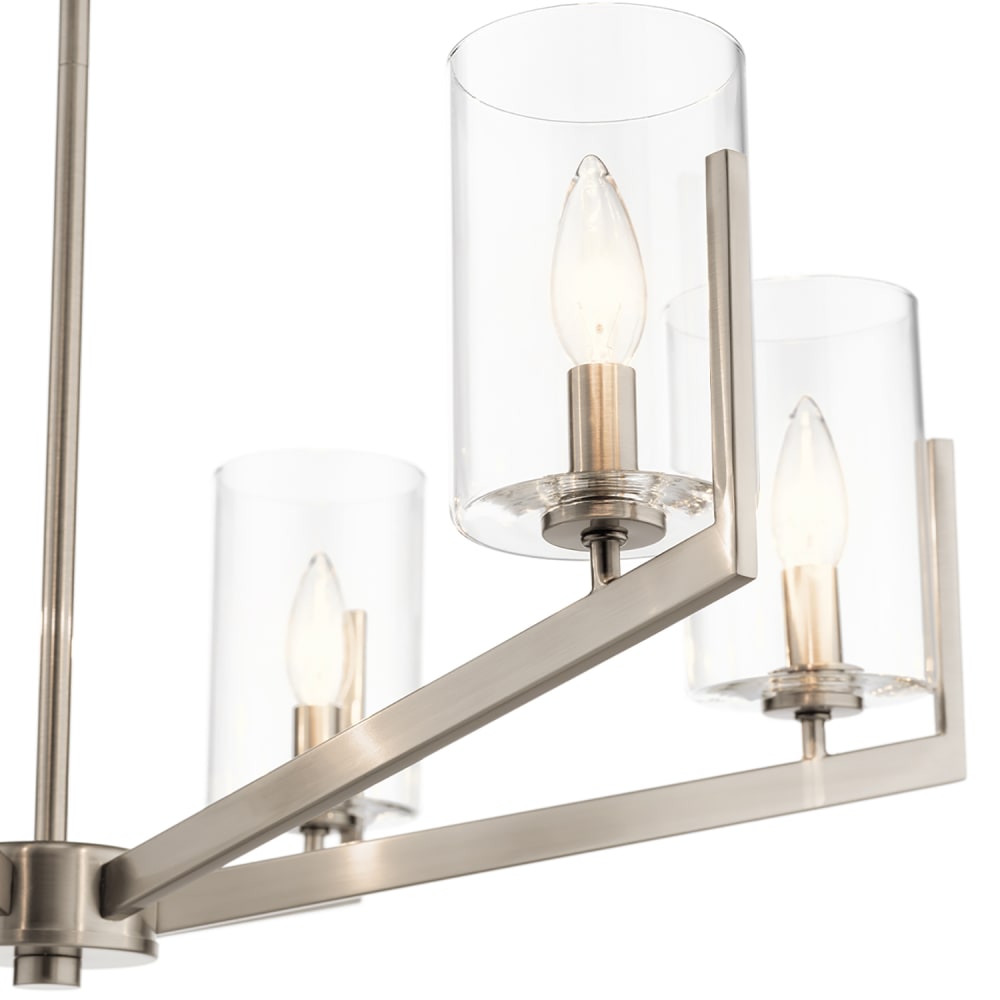 Lustre en acier et verre finition chrome poli — vue 4