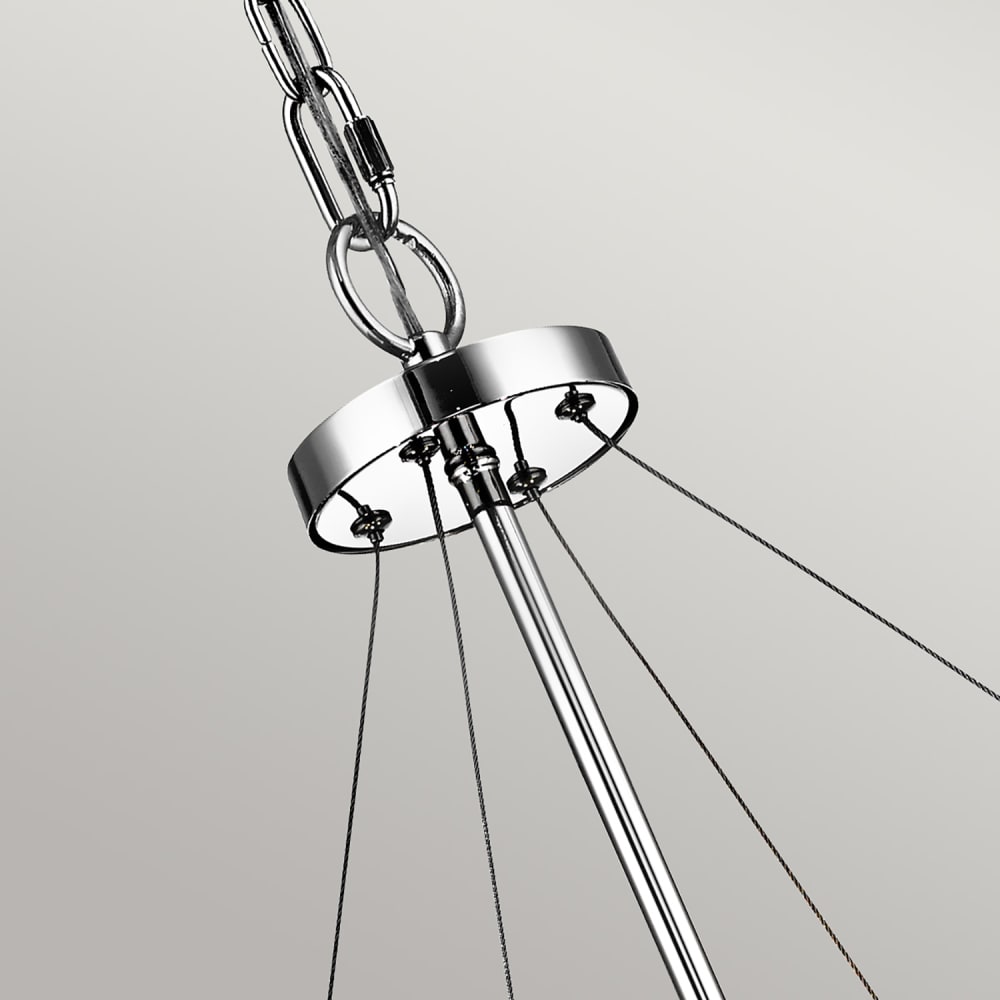 Lustre en acier treillis et acier doux finition bronze buckeye — vue 4