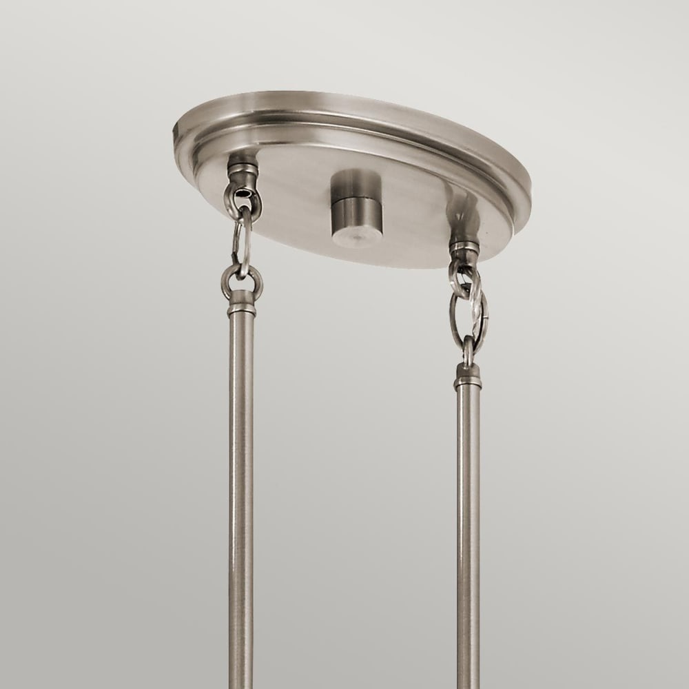 Lustre en acier et verre finition gris antique vieilli — vue 4