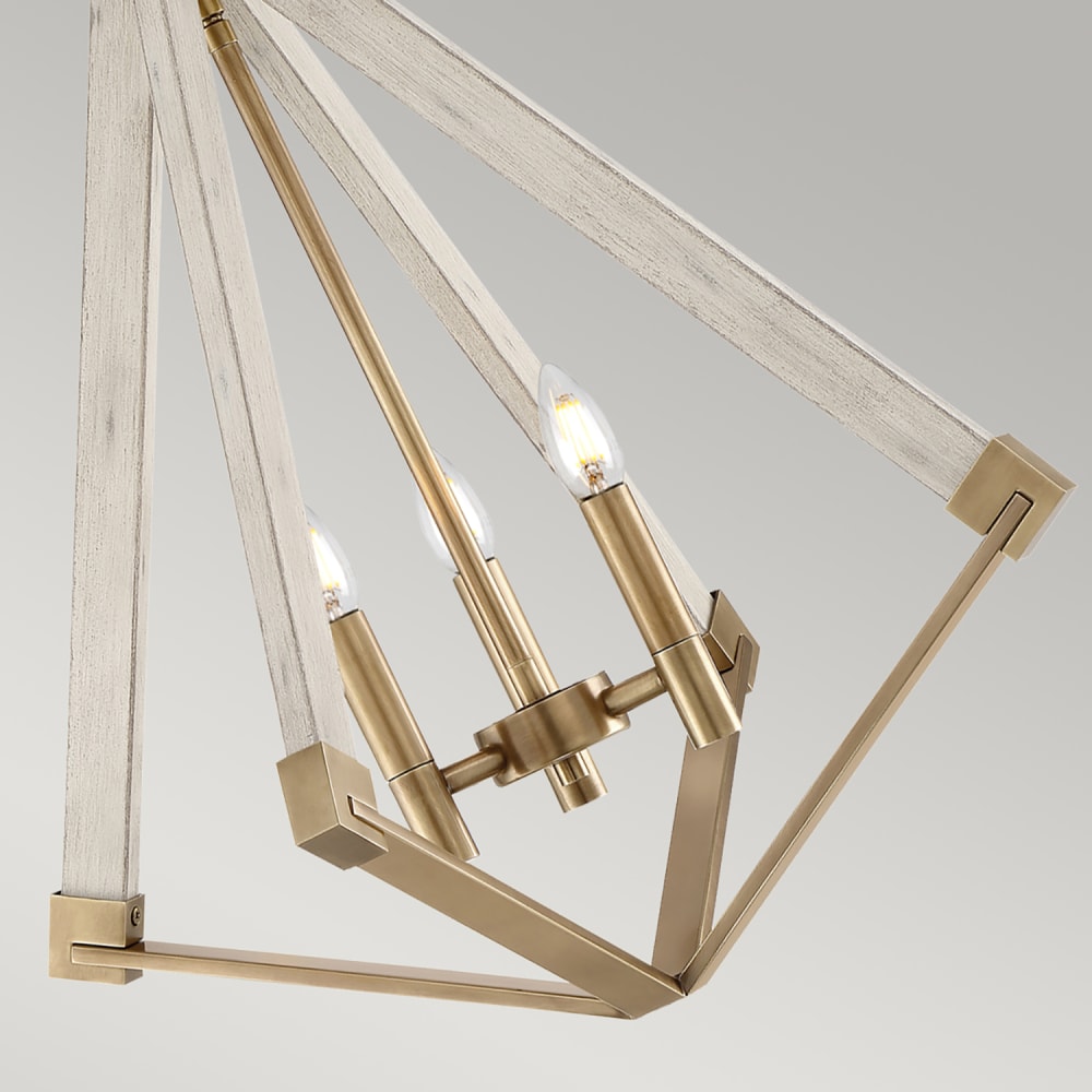 Lustre en acier finition laiton vieilli — vue 4