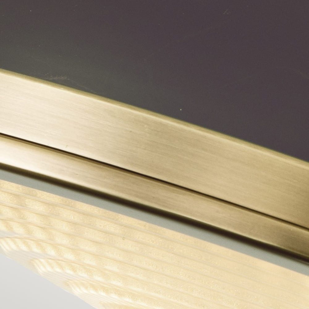 Plafonnier en acier, diffuseur en verre soufflé et finition bronze — vue 3