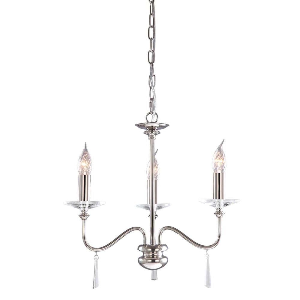 lustre en acier, verre