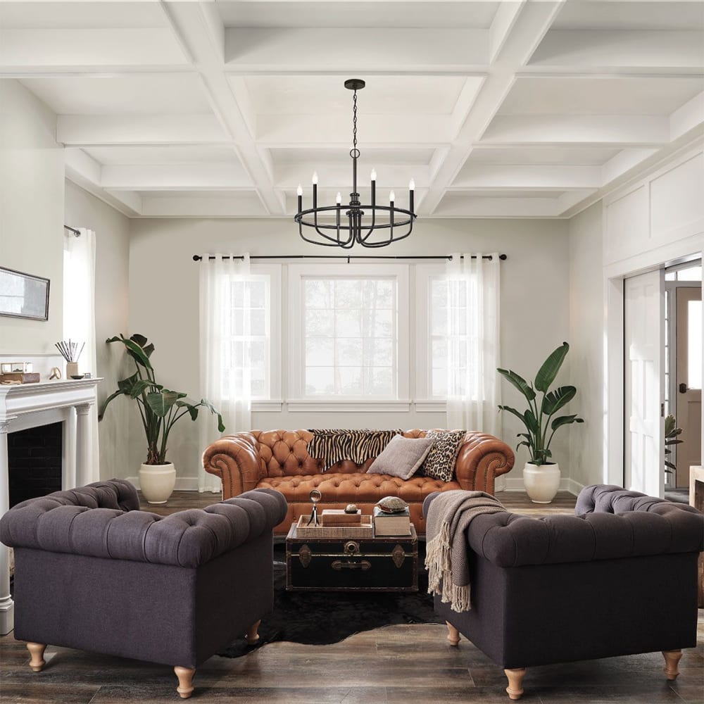 Lustre en acier finition noir — vue 3