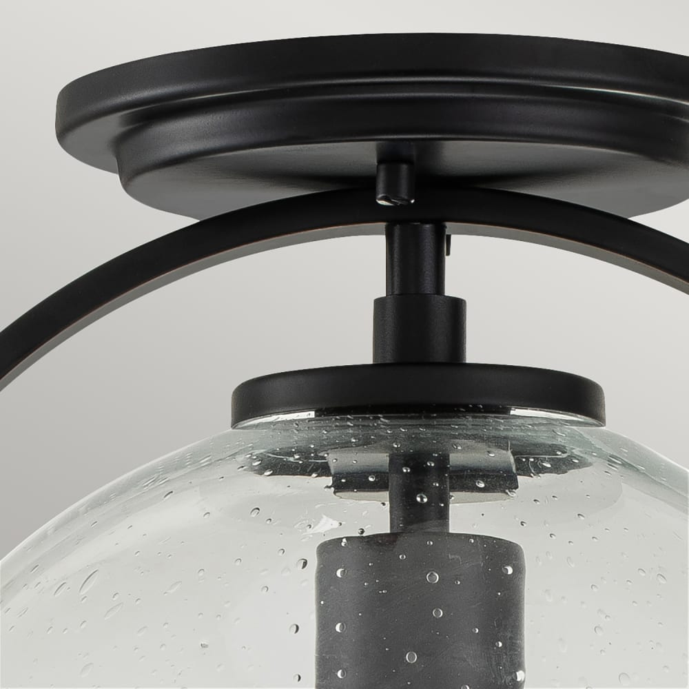 Plafonnier en acier et verre finition noir — vue 3