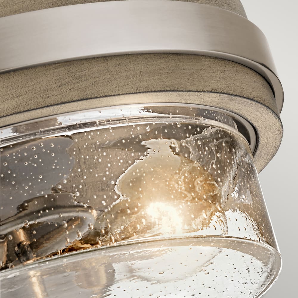 Plafonnier en acier et verre finition gris antique vieilli — vue 3