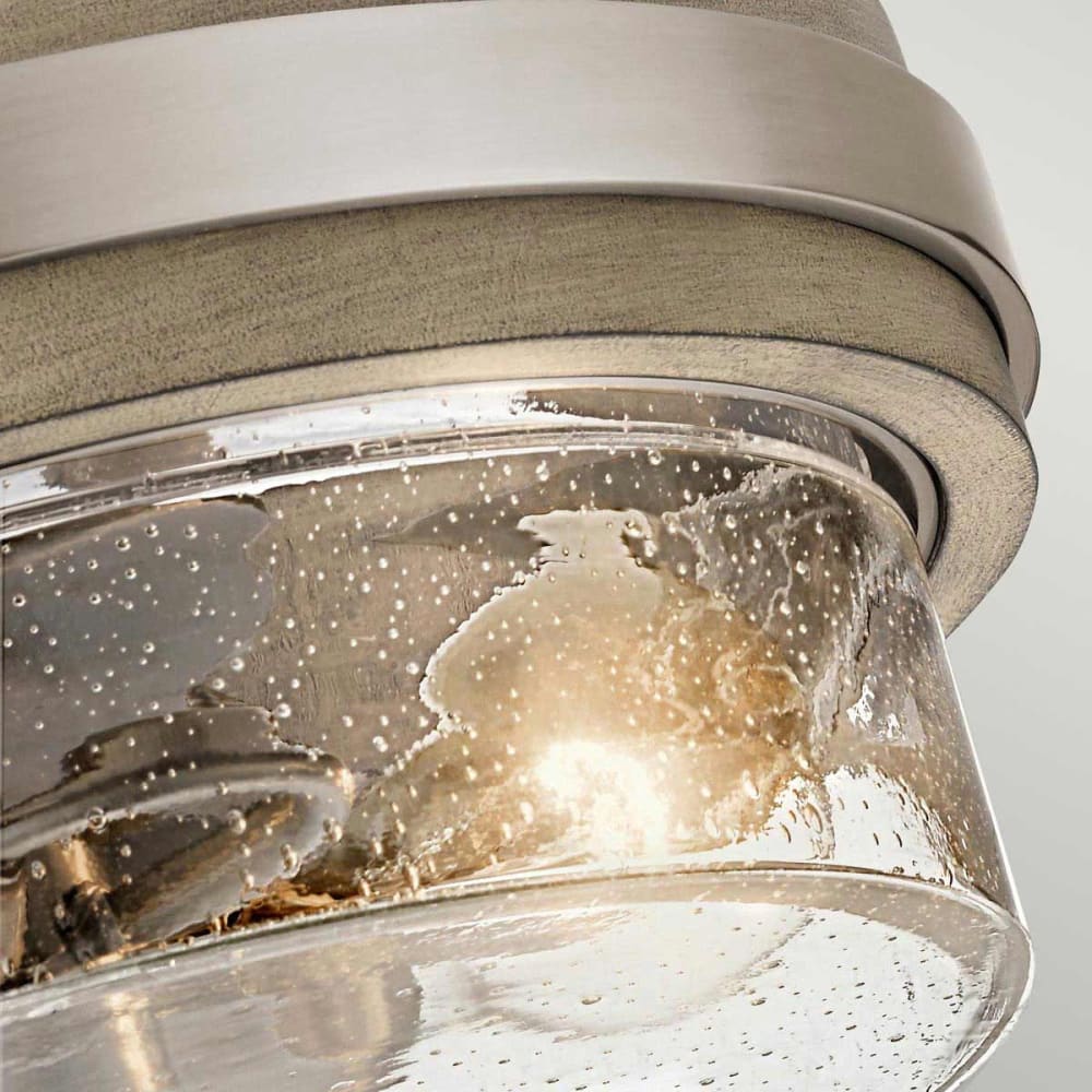 Plafonnier en acier et verre finition gris antique vieilli — vue 4