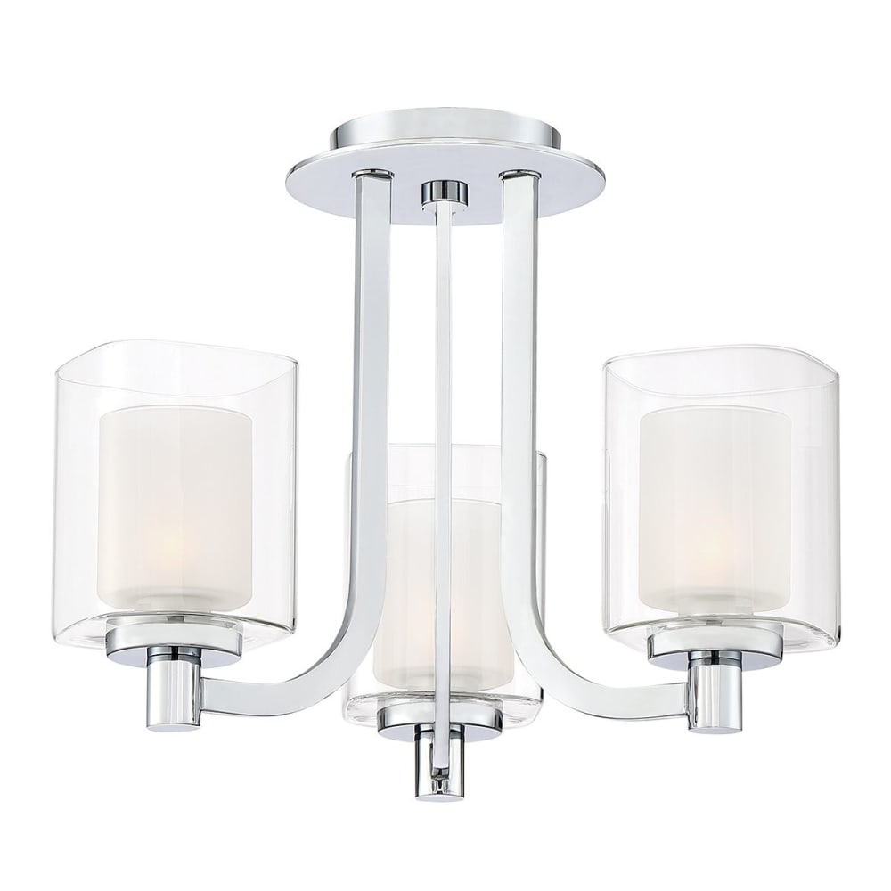 Plafonnier en acier et - verre opale