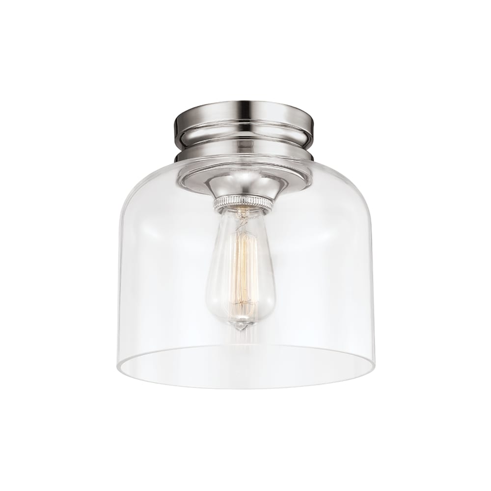 Plafonnier acier et verre