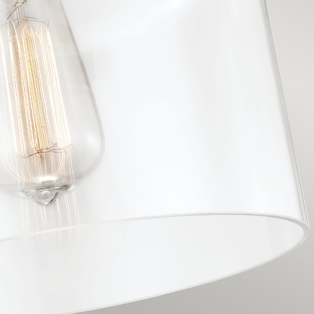 Plafonnier acier et verre nickel poli — vue 4