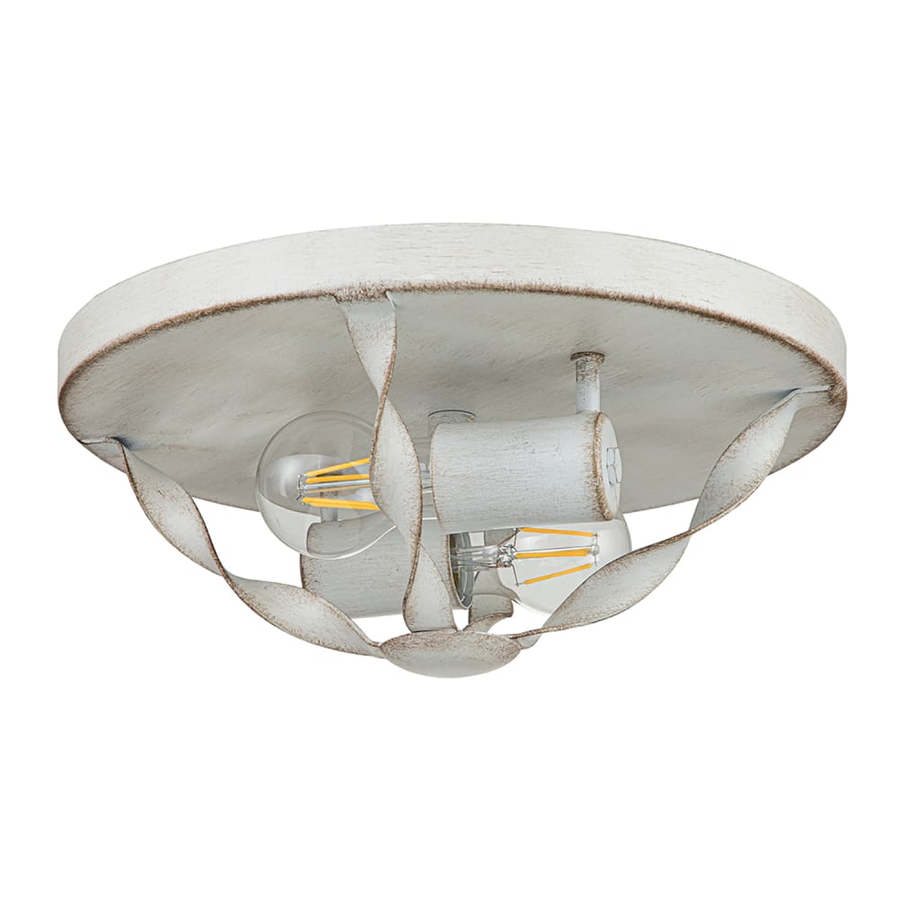 Plafonnier en acier finition blanc antique — vue 3