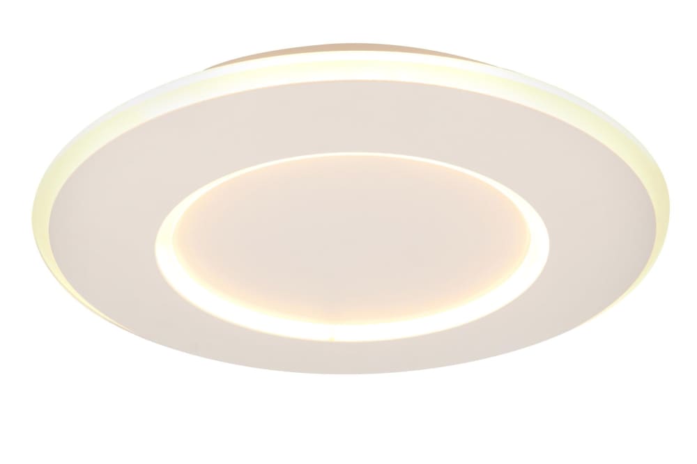 Plafonnier plastique rond blanc 39.6 cm