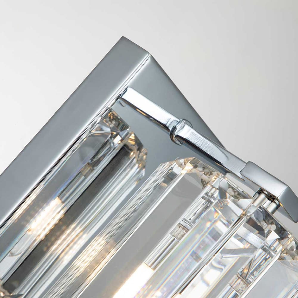 Applique murale en acier, cristal et en verre finition chrome poli — vue 4